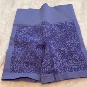 Women's Blue Patterned Shorts